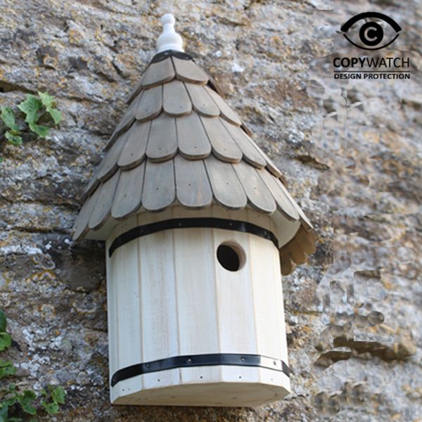 Dovecote Nest box - Traditional English Wall Mounted Birdhouse for Wild Garden Birds