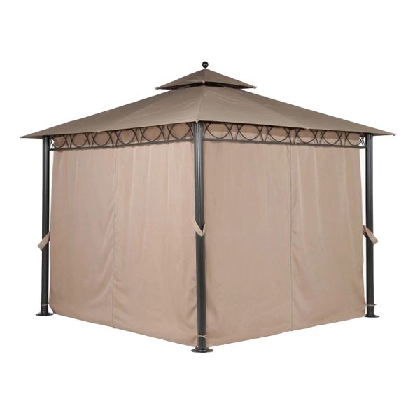 Dubai Gazebo - Bronze/Steel - H300 x W300 x L290 cm - Mocha