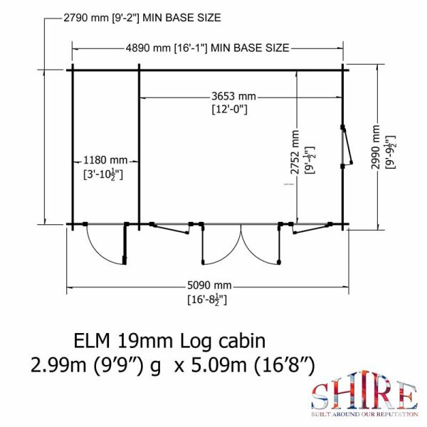 17 feet in outlet cm