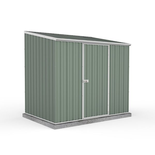 Absco 2.26 x 1.52 m Pale Eucalyptus Space Saver Shed - Metal - L152 x W226 x H208 cm - Green