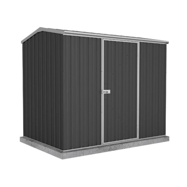 Absco 2.26 x 1.52 m Monument Premier Shed - Metal - L152 x W226 x H195 cm - Dark Grey