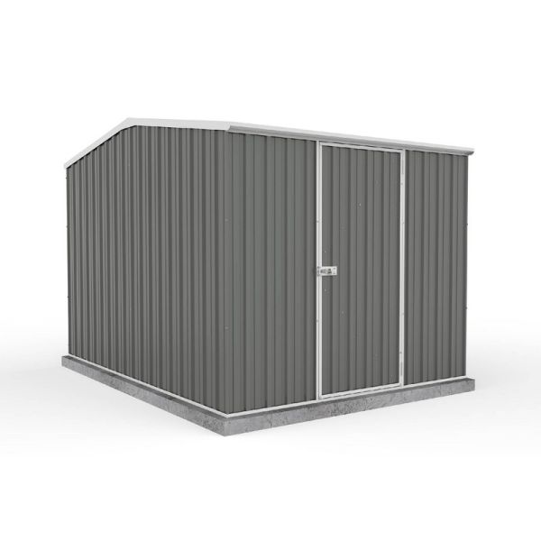 Absco 2.26 x 3 m Monument Premier Shed - Metal - L300 x W226 x H200 cm - Dark Grey