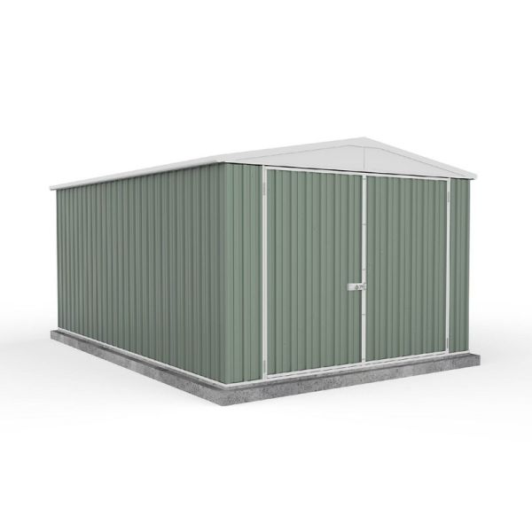 Absco 3 x 4.48 m Pale Eucalyptus Utility Workshop - Metal - L448 x W300 x H206 cm - Green