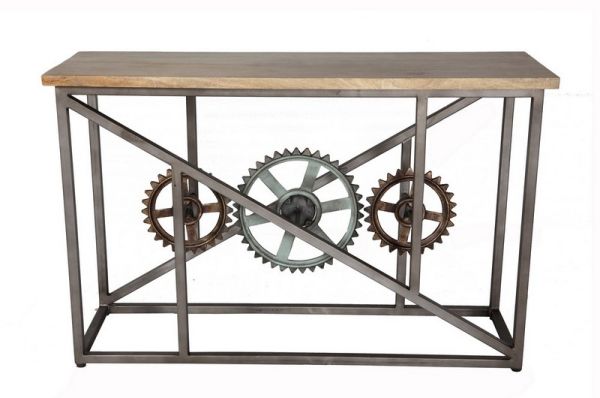 Evoke Console with Wheels - Metal/Wood - L40 x W120 x H80 cm