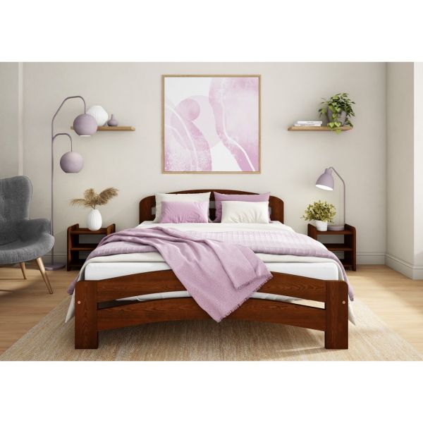 Dala Bed Frame 4 Feet - Wood - L197 x W128 x H80 cm - Bear