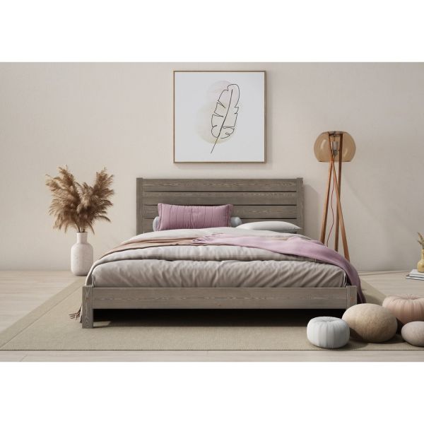 Shibui Bed Frame 3 Feet - Wood - L197 x W98 x H90 cm - Space Grey