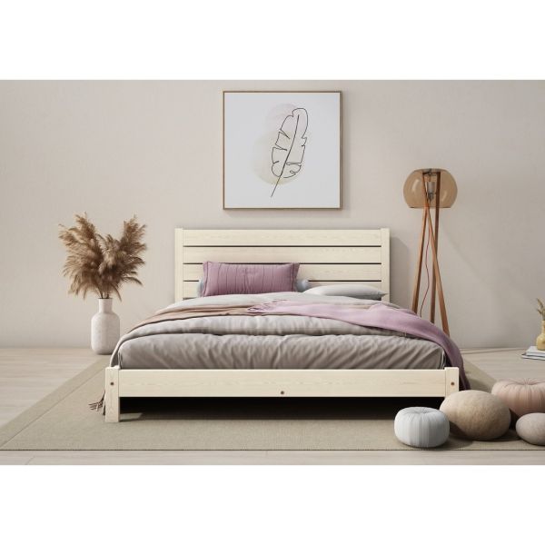 Shibui Bed Frame 5 Feet - Wood - L207 x W161 x H90 cm - Feather