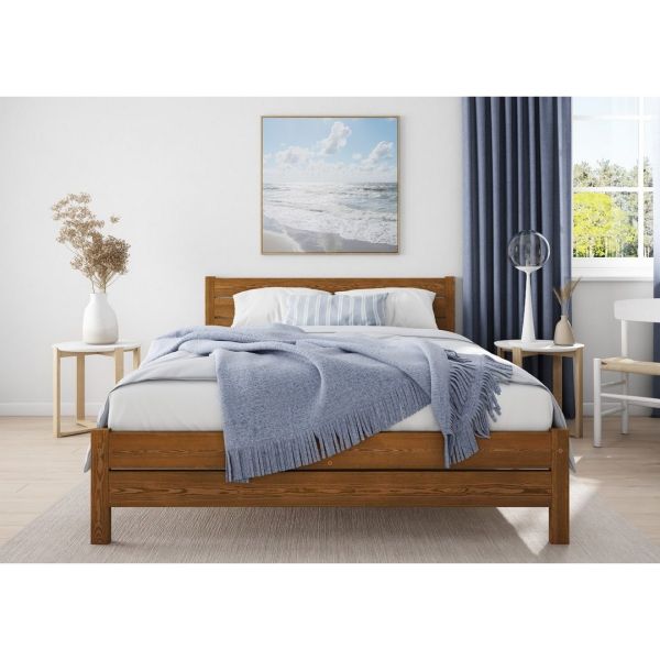 Alva Bed Frame 4Ft6 - Wood - L197 x W146 x H90 cm - Umbra