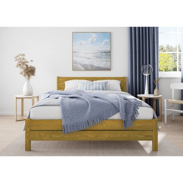 Alva Bed Frame 5 Feet - Wood - L207 x W161 x H90 cm - Botany