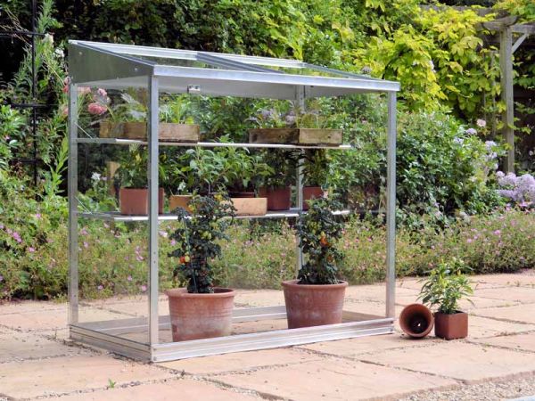 4 Feet Midi Growhouse - Aluminium/Glass - L121 x W65 x H117 cm - Without Coating