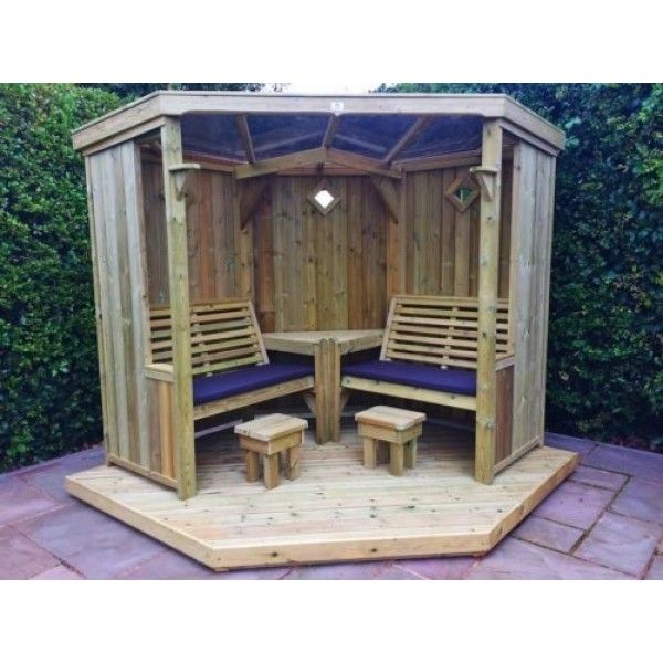 Decking for Four Seasons Garden Room or Clementine Arbour - NB This is Decking only - Assembly included. Wooden outdoor shelter, alfresco dining shelter