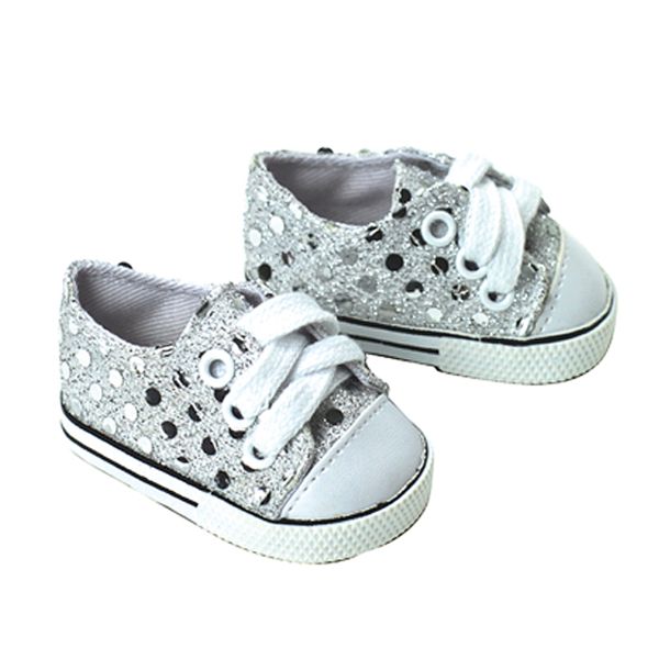 Silver sparkly 2024 tennis shoes