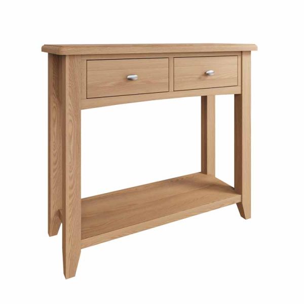 Console Table - Pine/MDF - L85 x W32 x H75 cm - Light Oak