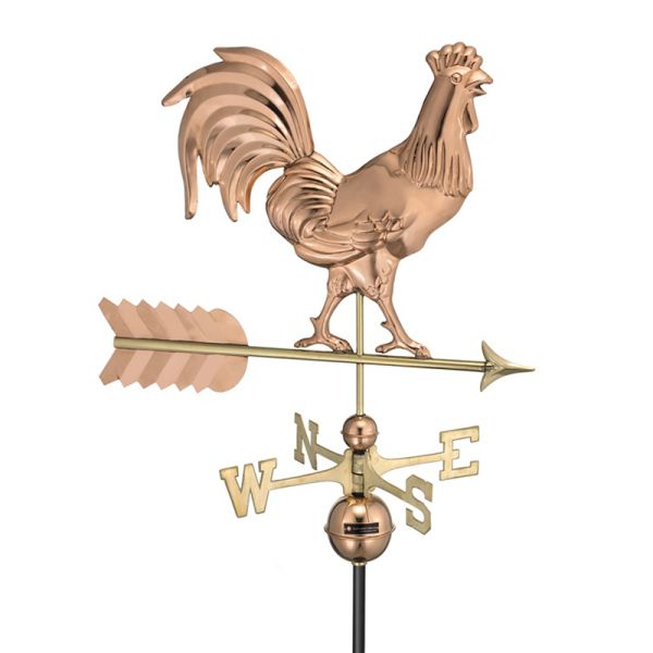 Farmhouse Copper Rooster Weathervane - H103 x W67 x L44 cm
