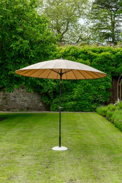 Geisha Fibreglass Parasol 2.7m Anthracite Taupe