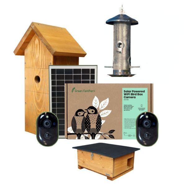 Solar Powered WiFi Camera Bird and Hedgehog Rewilding Pack - L53 x W36 x H22 cm