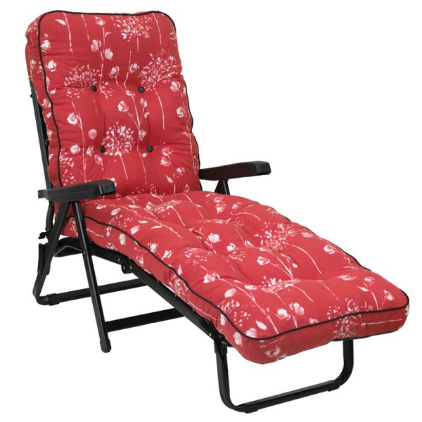 Deluxe Sun Lounger Bed Renaissance Rouge - L115 x W65 x H94 cm