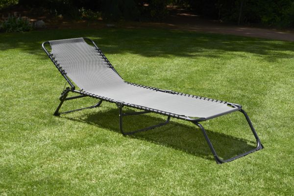 Textaline Sun Lounger Bed  - L28 x W59 x H190 cm - Grey