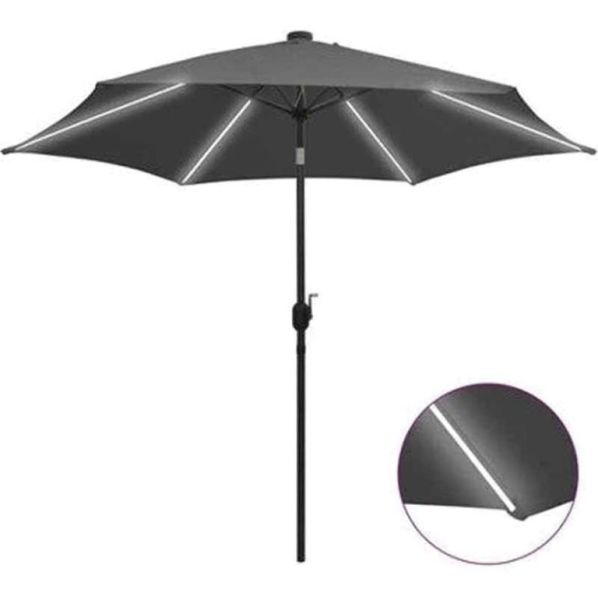 LED Parasol - L270 x W270 cm - Grey