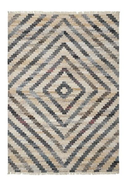 Syra Rectangular Shaped Hand Woven Kilim - Wool - L290 x W200 x H1 cm - Brown