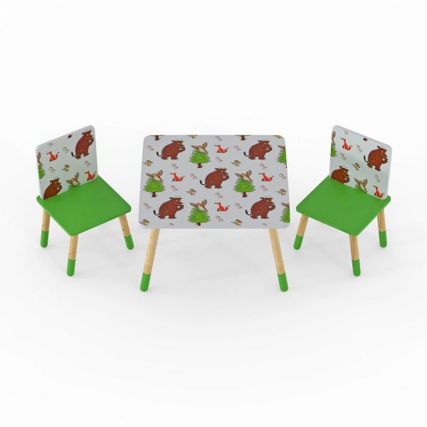 Gruffalo Kids Table & 2 Chairs Set - Forest Themed Play & Activity Furniture - Assembly Required
