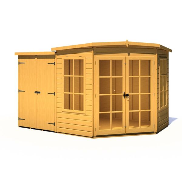 7 x 11 Feet Hampton with Side Shed - L127.4 x W217.3 x H190.3 cm