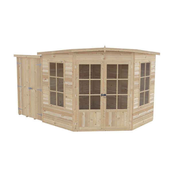 Hampton 8 x 11 Feet with Side Shed - L119 x W224.8 x H190.2 cm