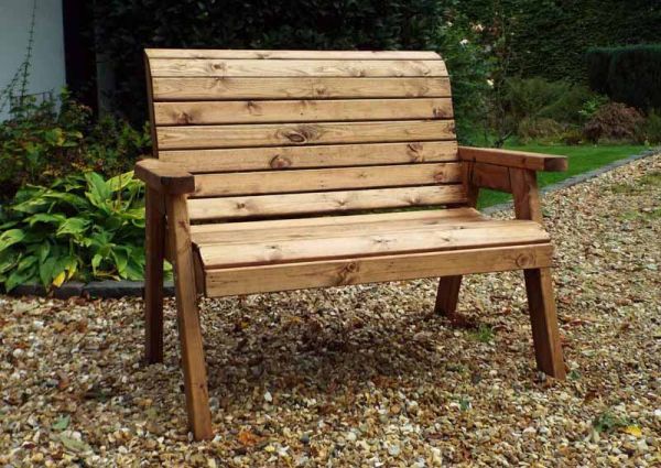 Two Seat Bench Self-Assembly - W118 x D74 x H98 - Redwood