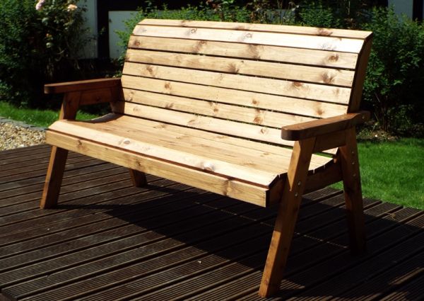 Traditional Three Seater Bench, Fully Assembled W170 x D74 x H98