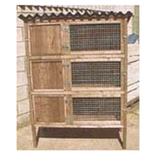 Rabbit Triple Breeder - Pet Hutch for rabbits or guinea pigs - L60.9 x W121.9 x H195.5 cm