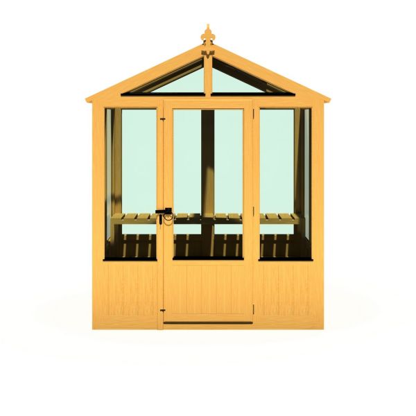 Holkham 6 x 4 Greenhouse - Timber - L119 x W179 x H237.3 cm