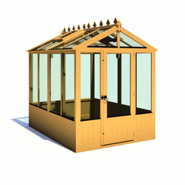 Holkham 6 x 8 Greenhouse - Timber - L238 x W190.3 x H237.3 cm