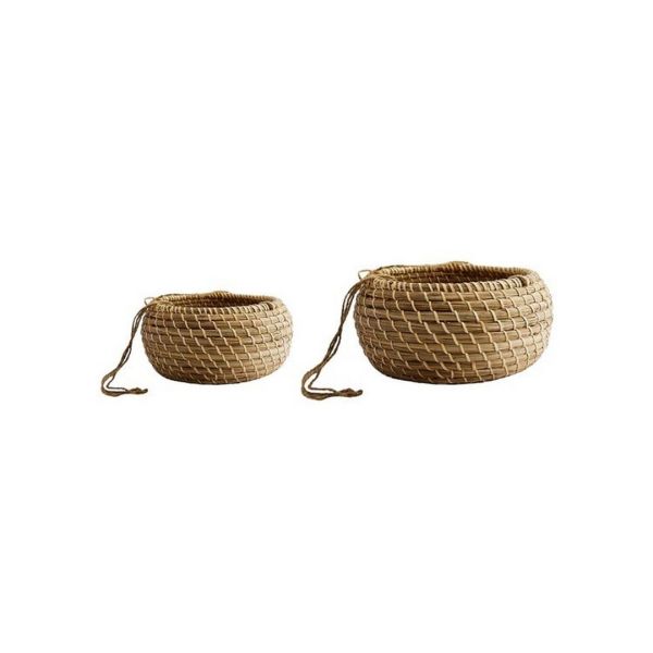 Hanging Seagrass Planter (Set of 2) - Natural