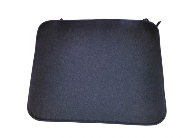 Luxury Piped Waterproof Seat Pads - Single Black Cushion - Outdoor Cushion for Garden Furniture