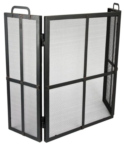 Fire Screen Surround - Iron - L51 x W24 x H70.5 cm - Black