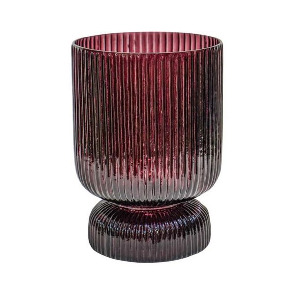 Jewels Tiered Vase - Ruby - L15 x W15 x H22 cm - Red