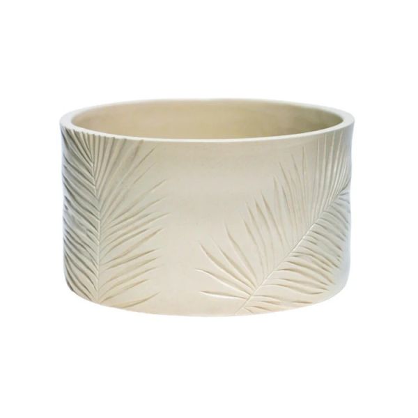 Kew Sago Palm Bowl - Stoneware - L24 x W24 x H14 cm - Ivory