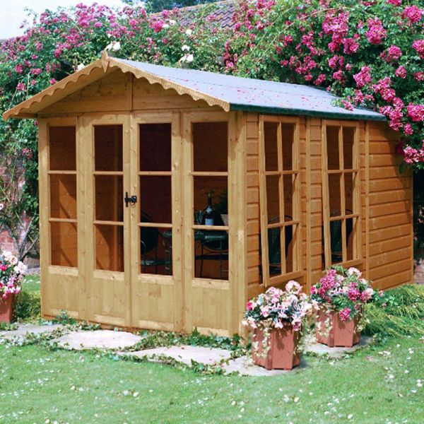 Kensington 7 x 10 Feet Double Door with Large Opening Window Summerhouse