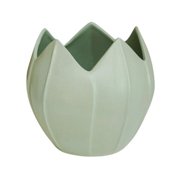 Kew Flower Planter - Ceramic - L24 x W24 x H24 cm - Pistachio Green