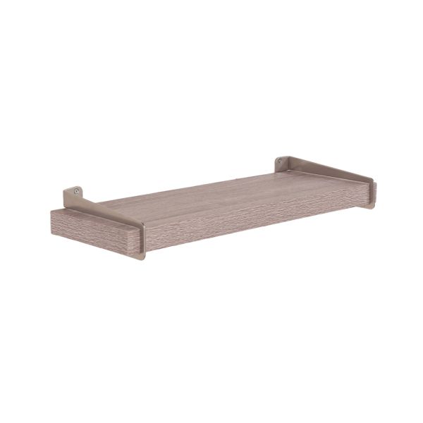 Keer 60 cm Chunky Shelf with Slide on Metal Brackets - L19.5 x W60 x H3.8 cm - Grey Oak Effect