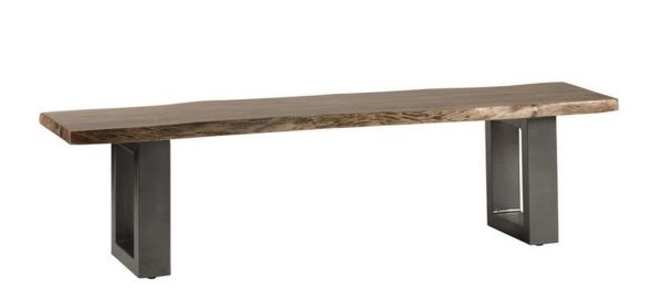 Baltic Live Edge Large Bench - Metal/Acacia Solid Wood - L40 x W175 x H45 cm