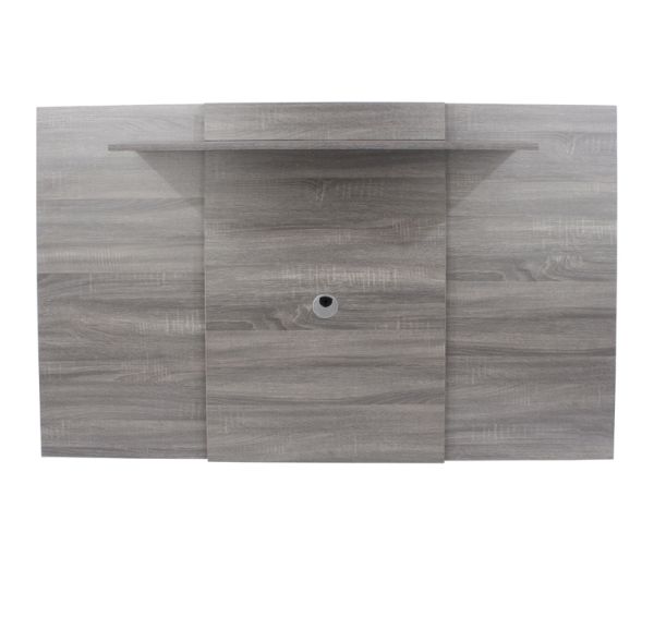 Extendable Fixed TV Wall Panel - MDP - L22 x W136 (Extendable Upto 150 cm) x H90.3 cm - Grey Oak Effect - Flat Packed