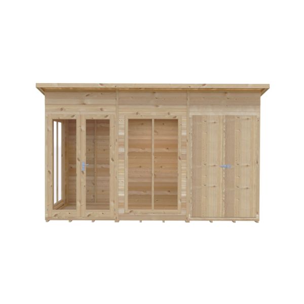 Lela 12x6 Summerhouse including Storage - L185.8 x W357 x H228.4 cm