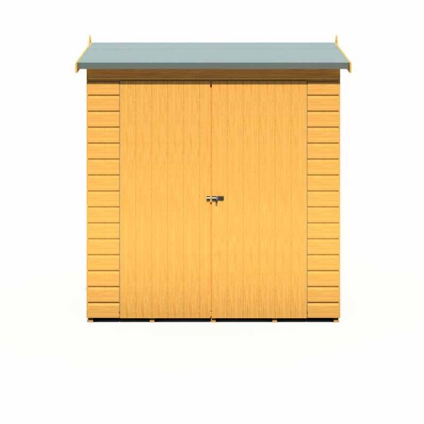 4 x 6 Feet Lewis Double Door Reverse Apex Style Shed - L191.4 x W136 x H204.3 cm