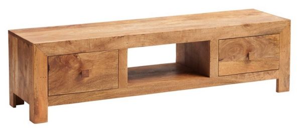 Toko Light Mango Wide Screen TV Unit - Solid Mango Wood - L40 x W145 x H40 cm