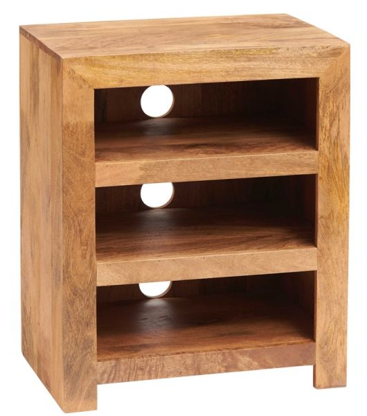 Toko Light Mango Hi-Fi / Media Unit - Solid Mango Wood - L42 x W60 x H76 cm