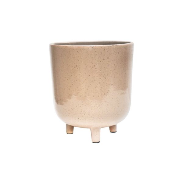 Lecce Speckled Planter - L16 x W16 x H19 cm - Oat