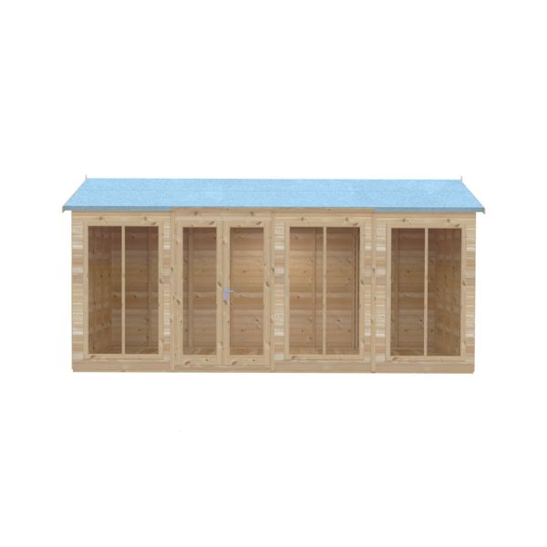 Mayfield 16 x 6 Summerhouse - Wood - L179 x W476 x H240.9 cm