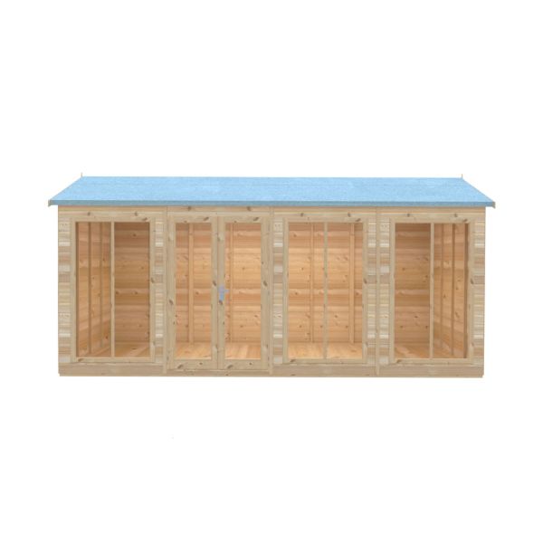 Mayfield 16 x 8 Summerhouse - Wood - L239 x W476 x H229 cm