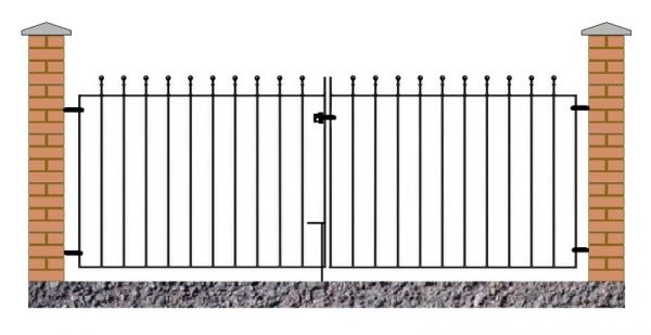 Manor Ball Top Flat Top Double Driveway Gate 3658 mm